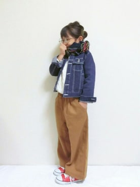 「ROPE' PICNIC（ロペピクニック）のアイテム（ジャケット/アウター）」を使った、 haruuuさん（キッズ・110cm）の秋コーディネート