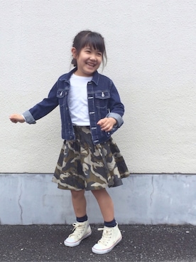 「ROPE' PICNIC（ロペピクニック）のアイテム（ジャケット/アウター）」を使った、 haruuuさん（キッズ・110cm）の春コーディネート