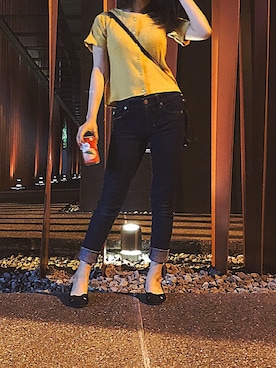 「マスタードイエロー」｜monさん（レディース・166cm）の夏コーディネート