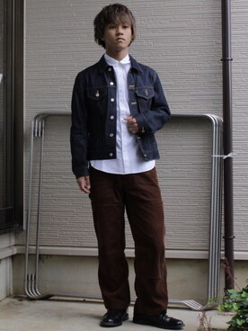 「TAKEO KIKUCHI（タケオキクチ）のアイテム（デニムジャケット）」を使った、くましんさん（メンズ・167cm）の春コーディネート