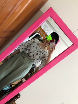 「WEGO（ウィゴー）のアイテム（Tシャツ/カットソー、ホワイト系）」を使った、10*さん（レディース・163cm）の春コーディネート