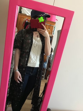 「Heather（ヘザー）のアイテム（Tシャツ/カットソー、ベージュ系）」を使った、10*さん（レディース・163cm）の春コーディネート
