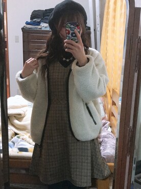 「アイテム（ブルゾン）」を使った、10*さん（レディース・163cm・10代）の冬コーディネート