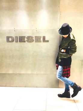 「DIESEL（ディーゼル）のアイテム（MA-1）」を使った、yoshiyuさん（メンズ・174cm）の秋コーディネート