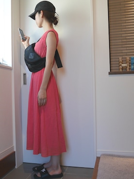 「スポーツミックス」｜「アイテム（ビーチサンダル）」を使った、hiさん（レディース・161cm）の夏コーディネート