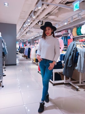 「アイテム（レインシューズ）」を使った、Cathy/千千さん（レディース・157cm）の春コーディネート