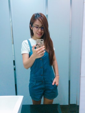 「PAZZO」｜「アイテム（オールインワン・サロペット）」を使った、Cathy/千千さん（レディース・157cm）の夏コーディネート