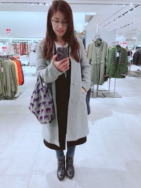 「BLUEPOPS（ブルーポップス）のアイテム」を使った、Cathy/千千さん（レディース・157cm）の冬コーディネート