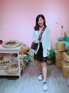 「PULL&BEAR（プルアンドベア）のアイテム（キャミソール）」を使った、Cathy/千千さん（レディース・157cm）の春コーディネート