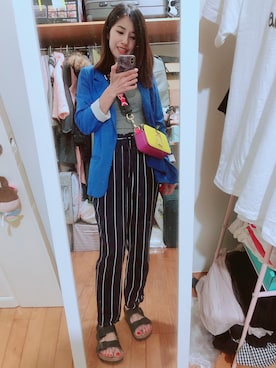 「5（ファイブ）のアイテム（ジャケット/アウター）」を使った、Cathy/千千さん（レディース・157cm）の春コーディネート