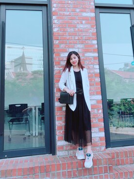 「PAZZO」｜「アイテム（ジャケット/アウター）」を使った、Cathy/千千さん（レディース・157cm）の夏コーディネート