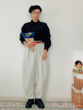 「アイテム（シューズ）」を使った、kinoko.さん（レディース・157cm）の秋コーディネート