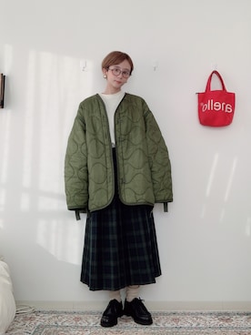 「BEAMS（ビームス）のアイテム（ジャケット/アウター）」を使った、kinoko.さん（レディース・157cm）の秋コーディネート