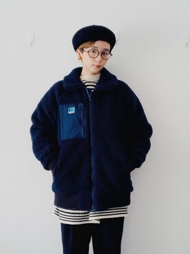 「HELLY HANSEN（ヘリーハンセン）のアイテム（ジャケット/アウター）」を使った、kinoko.さん（レディース・157cm）の冬コーディネート