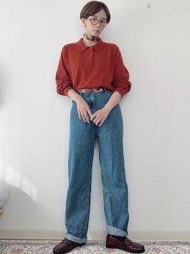 「アイテム（パンツ）」を使った、kinoko.さん（レディース・157cm）の春コーディネート