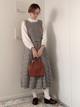 「アイテム（シャツ/ブラウス）」を使った、kinoko.さん（レディース・157cm）の夏コーディネート