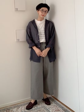 「BLANK　（ブランク）のアイテム」を使った、kinoko.さん（レディース・157cm）の夏コーディネート