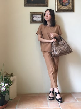 「PLST（プラステ）のアイテム」を使った、Reiさん（レディース・150cm）の春コーディネート