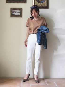 「PLST（プラステ）のアイテム」を使った、Reiさん（レディース・150cm）の秋コーディネート