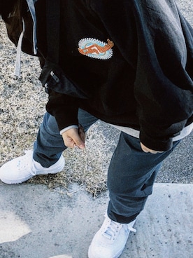 「earth（アース）のアイテム（パンツ）」を使った、RIRIKAさん（レディース・146cm）の冬コーディネート