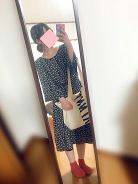 「niko and...（ニコアンド）のオリジナルスクエアメッシュウォッチ（アナログ腕時計）」を使った、ななぴんさん（レディース・149cm）の秋コーディネート