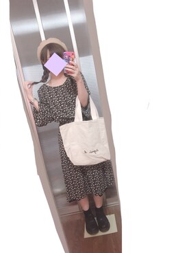 「niko and...（ニコアンド）のオリジナルスクエアメッシュウォッチ（アナログ腕時計）」を使った、ななぴんさん（レディース・149cm）の秋コーディネート