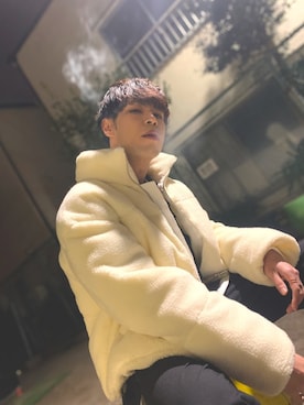 「G.O.C（ジーオーシー）のアイテム（ダウンジャケット/コート）」を使った、ぴーでよさん（メンズ・176cm）の春コーディネート