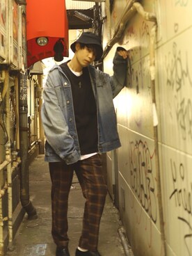 ぴーでよさん（メンズ・176cm）の春コーディネート