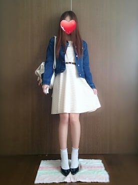 「dazzlin（ダズリン）のアイテム（デニムジャケット）」を使った、hiroさん（レディース・150cm）の春コーディネート