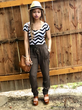 「NINE WEST（ナインウエスト）のアイテム（バッグ）」を使った、Catirraさん（レディース・155cm）の夏コーディネート