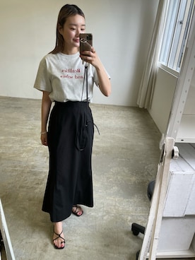 「LIAN（リアン）のアイテム（Tシャツ/カットソー）」を使った、Lianさん（レディース・157cm）の夏コーディネート