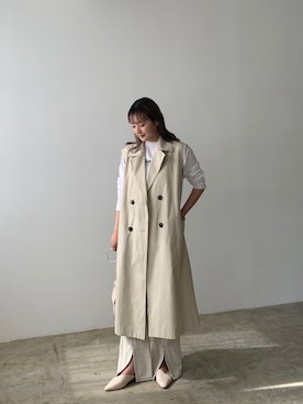 「LIAN（リアン）のアイテム（その他アウター）」を使った、Lianさん（レディース・157cm）の夏コーディネート