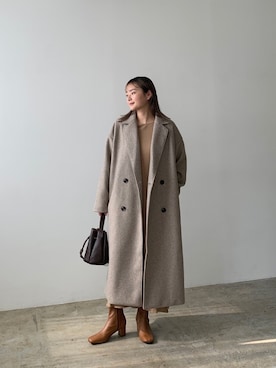 「アイテム（チェスターコート）」を使った、Lianさん（レディース・157cm）の夏コーディネート