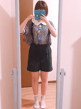 「Paul Smith（ポールスミス）のアイテム（サロペット/オーバーオール）」を使った、juriさん（レディース・159cm）の夏コーディネート