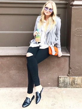 「Blank NYC（-）のアイテム」を使った、Veeさん（レディース・173cm）の春コーディネート