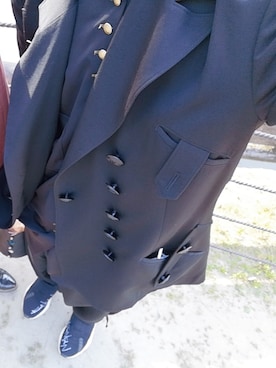 「Yohji Yamamoto（ヨウジヤマモト）のアイテム（テーラードジャケット）」を使った、Eveさん（メンズ・169cm）の春コーディネート