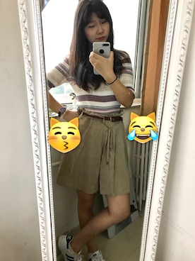 「Santa Barbara Polo & Racquet Club（サンタ・バーバラ・ポロ & ラケット・クラブ）のアイテム」を使った、KIWIさん（レディース・164cm）の夏コーディネート