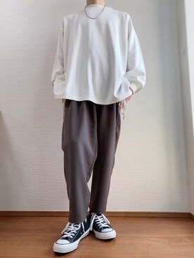 「ATTACHMENT（アタッチメント）のアイテム」を使った、Takiさん（メンズ・169cm）の春コーディネート