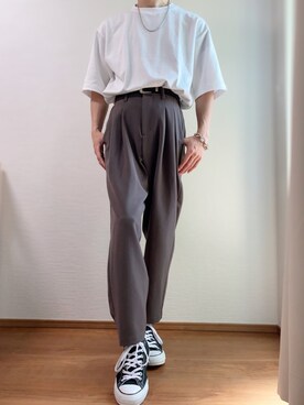 「ATTACHMENT（アタッチメント）のアイテム」を使った、Takiさん（メンズ・169cm）の春コーディネート