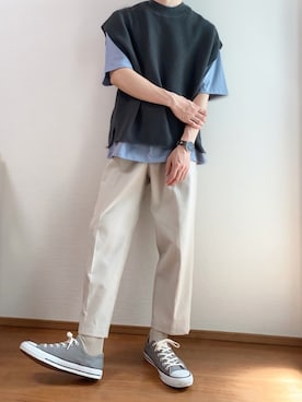 「Daniel Wellington（ダニエルウェリントン）のアイテム」を使った、Takiさん（メンズ・169cm）の春コーディネート