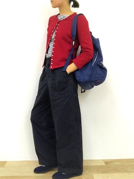 「マリン」｜「アイテム（スリッポン）」を使った、TAMさん（レディース・161cm）の冬コーディネート