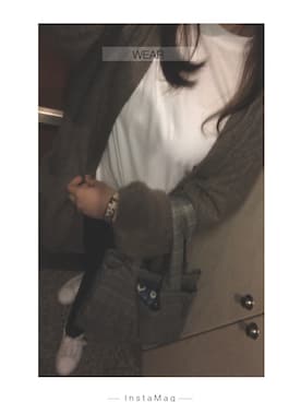 「グレンチェック」｜「アイテム（アナログ腕時計）」を使った、かなこさん（レディース・156cm）の秋コーディネート