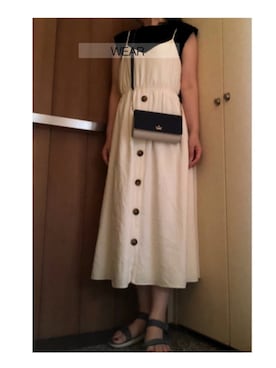 「ZARAワンピース」｜かなこさん（レディース・155cm）の夏コーディネート