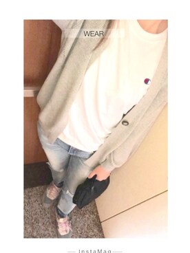 「ゆるカーディガン」｜かなこさん（レディース・155cm）の秋コーディネート