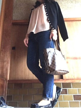 「PLAIN CLOTHING（プレーンクロージング）のアイテム（パンプス）」を使った、かなこさん（レディース・155cm）の秋コーディネート