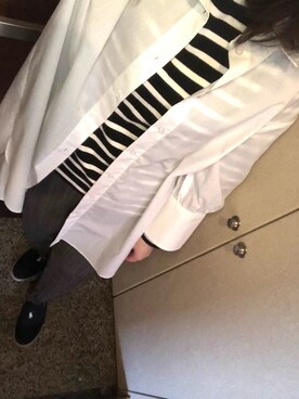 しまむら シマムラ のシャツワンピース ホワイト系 を使った人気ファッションコーディネート Wear