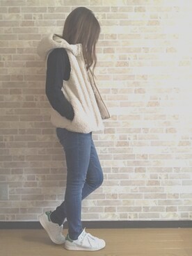 「BEAMS（ビームス）のアイテム（その他アウター）」を使った、mocha.さん（レディース・160cm）の秋コーディネート