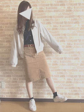 「Lee（リー）のアイテム（シャツ/ブラウス）」を使った、mocha.さん（レディース・160cm）の春コーディネート