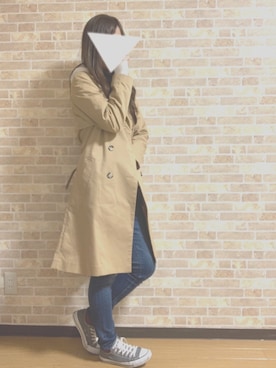 「SHIPS（シップス）のアイテム（トレンチコート）」を使った、mocha.さん（レディース・160cm）の春コーディネート