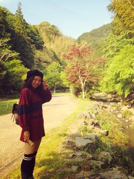 「LOUIS VUITTON（ルイヴィトン）のアイテム（バックパック/リュック、ブラウン系）」を使った、kkzzkk29さん（レディース）の冬コーディネート